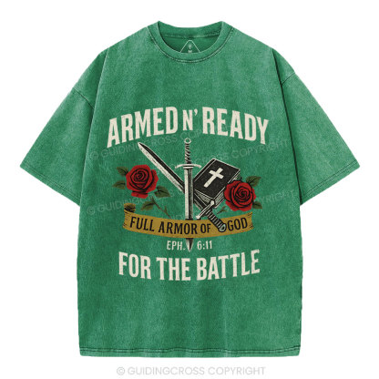 Armed Ready Christian Washed T-Shirt