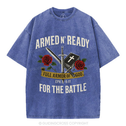 Armed Ready Christian Washed T-Shirt