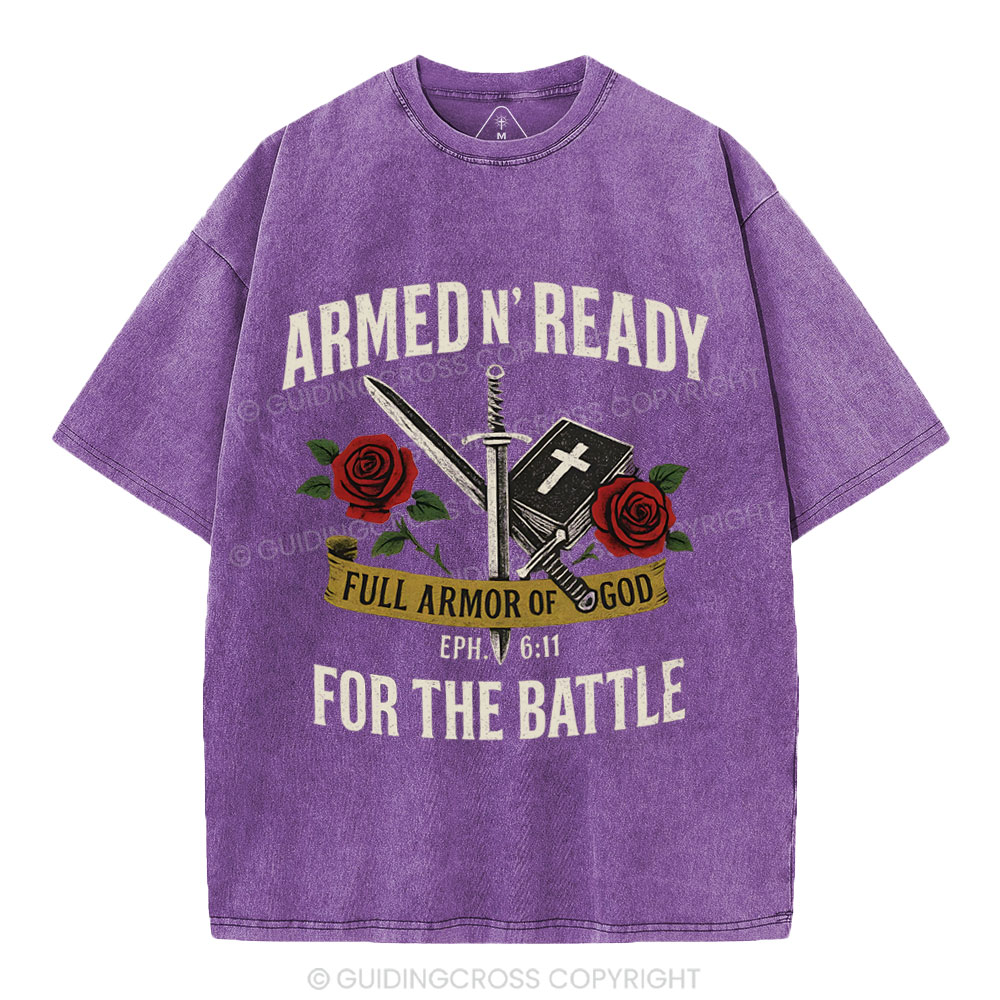 Armed Ready Christian Washed T-Shirt