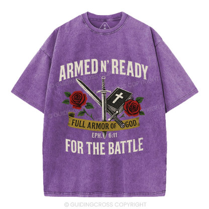 Armed Ready Christian Washed T-Shirt
