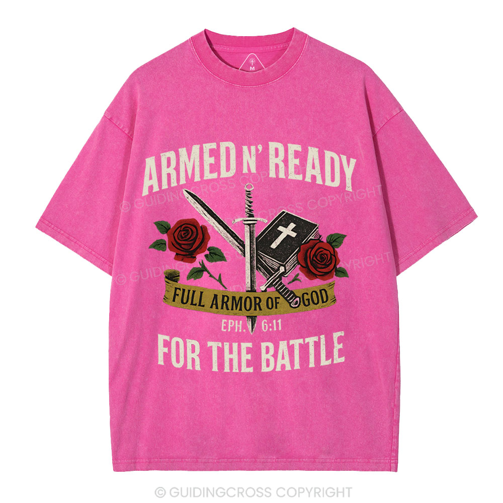 Armed Ready Christian Washed T-Shirt