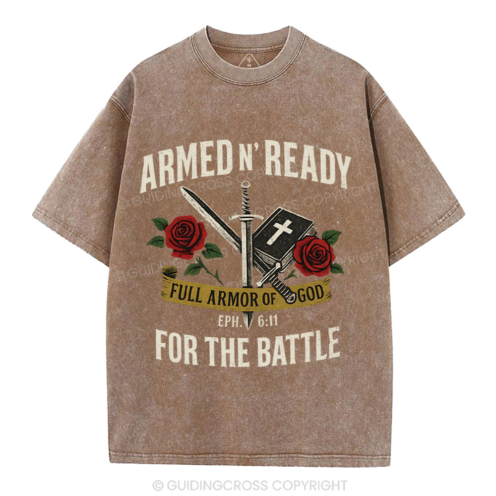 Armed Ready Christian Washed T-Shirt