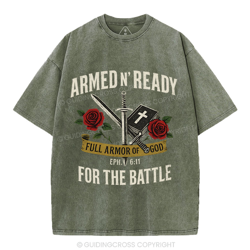 Armed Ready Christian Washed T-Shirt