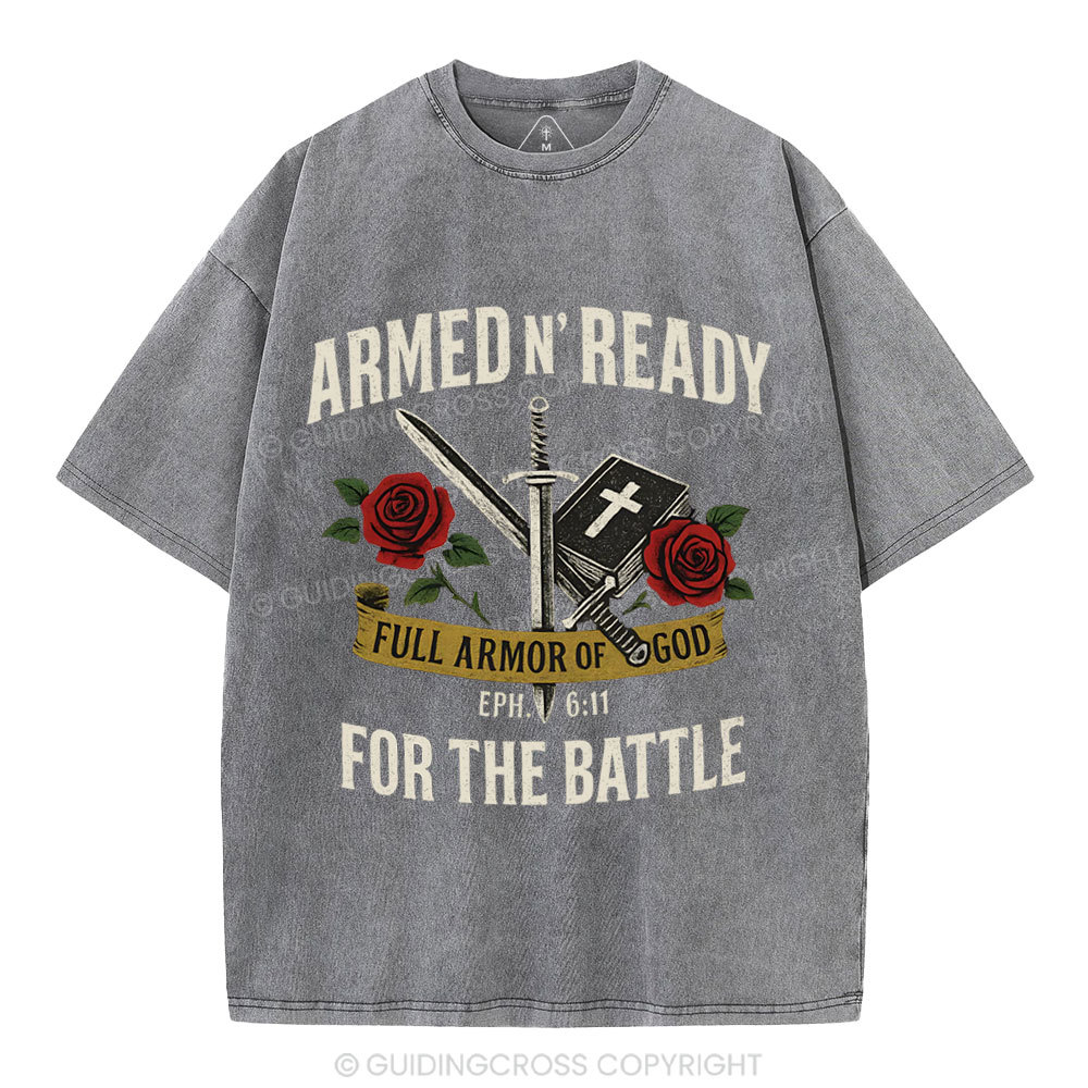 Armed Ready Christian Washed T-Shirt