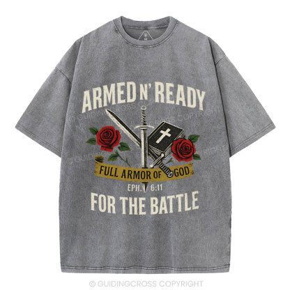 Armed Ready Christian Washed T-Shirt