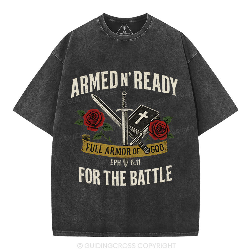 Armed Ready Christian Washed T-Shirt