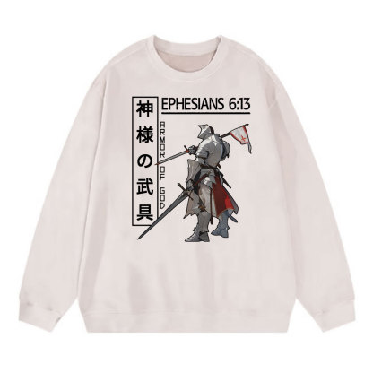 Armor Of God Anime Christian Washed SweatShirt