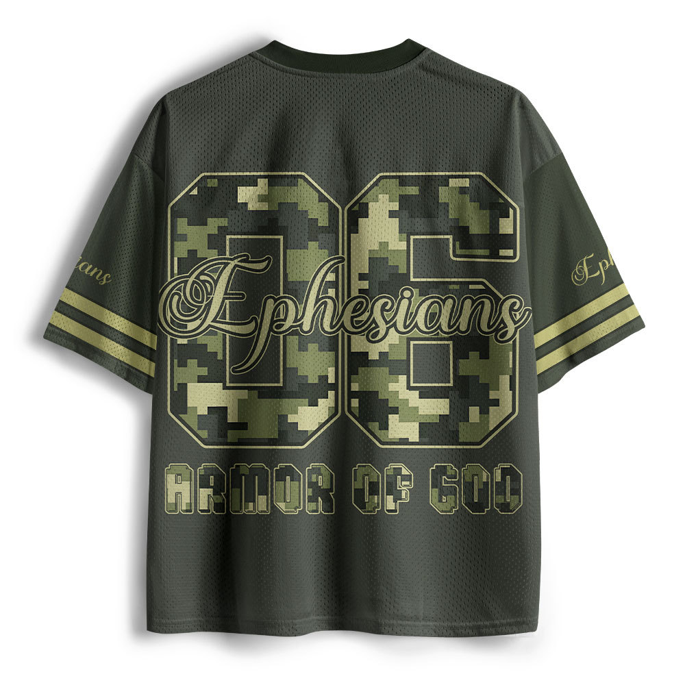 Armor Of God Christian Army Green Mesh Jersey