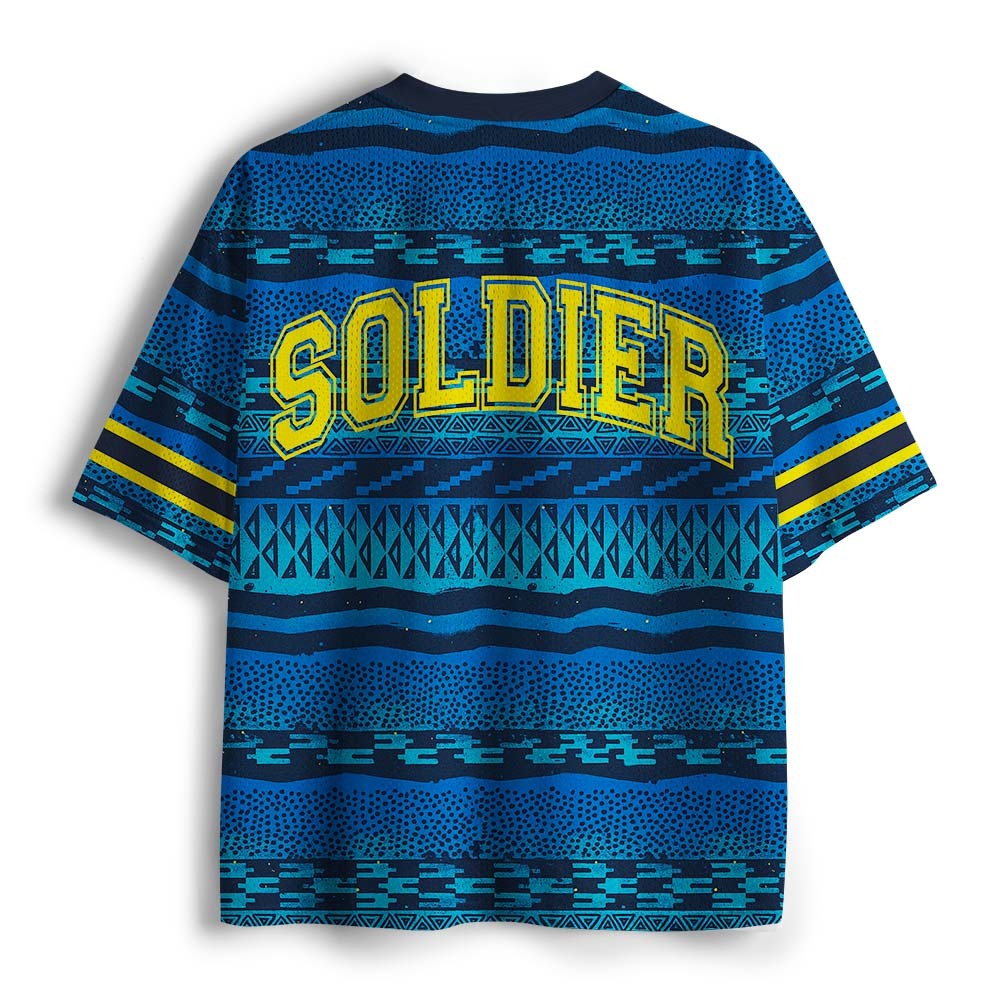 Armor Of God Christian Blue Mesh Jersey