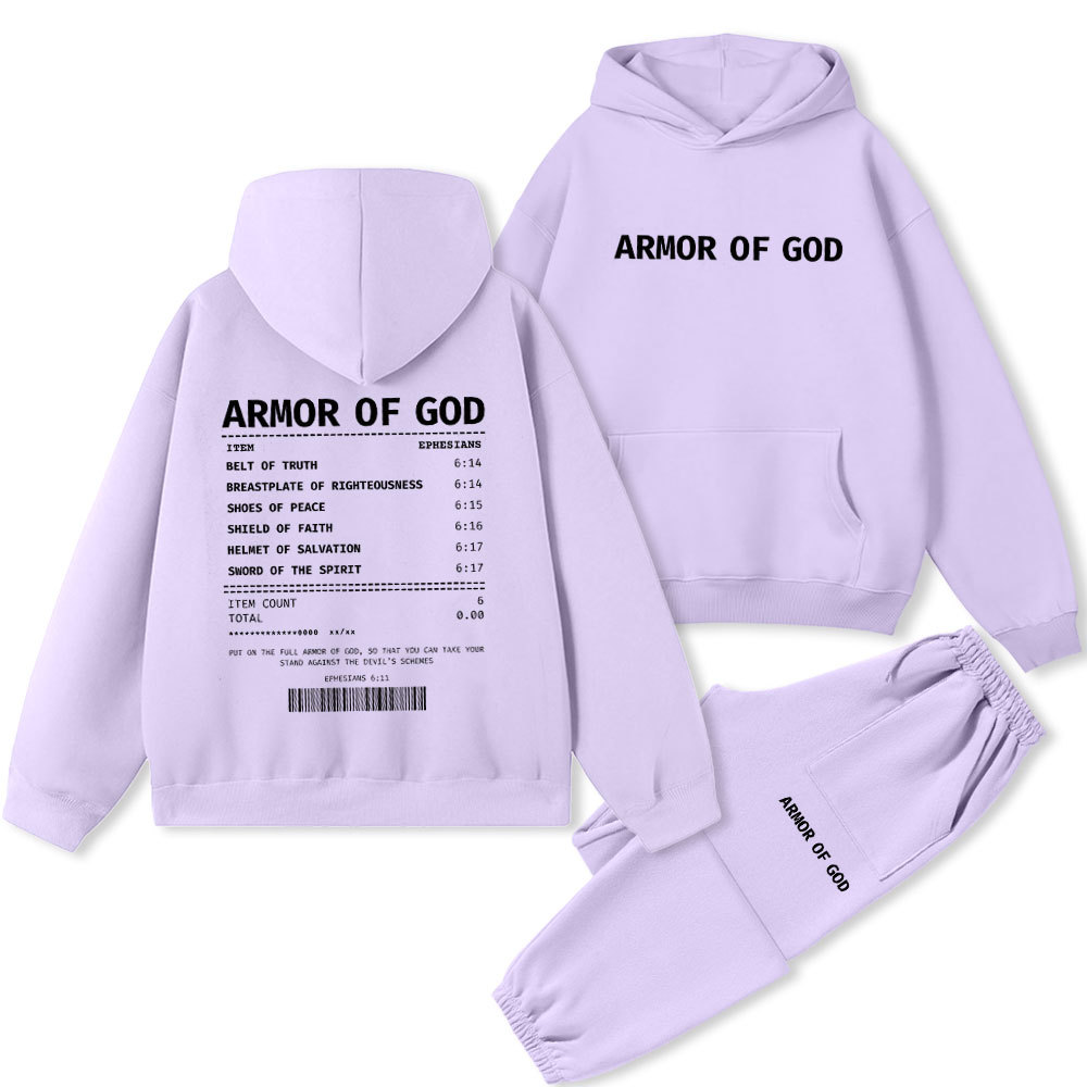 Armor Of God Christian Premium Fleece Hoodie Set