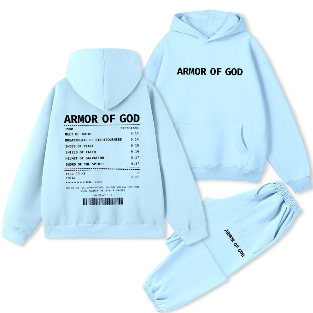 Armor Of God Christian Premium Fleece Hoodie Set