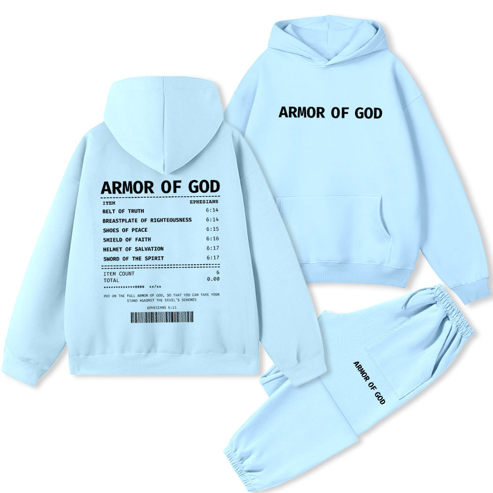 Armor Of God Christian Premium Fleece Hoodie Set