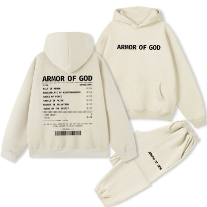 Armor Of God Christian Premium Fleece Hoodie Set