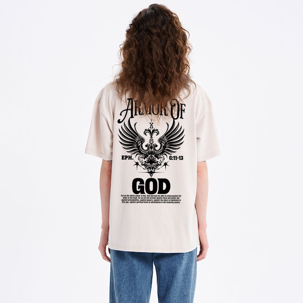 Armor Of God Christian Washed T-Shirt
