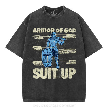 Armor Of God Christian Washed T-Shirt