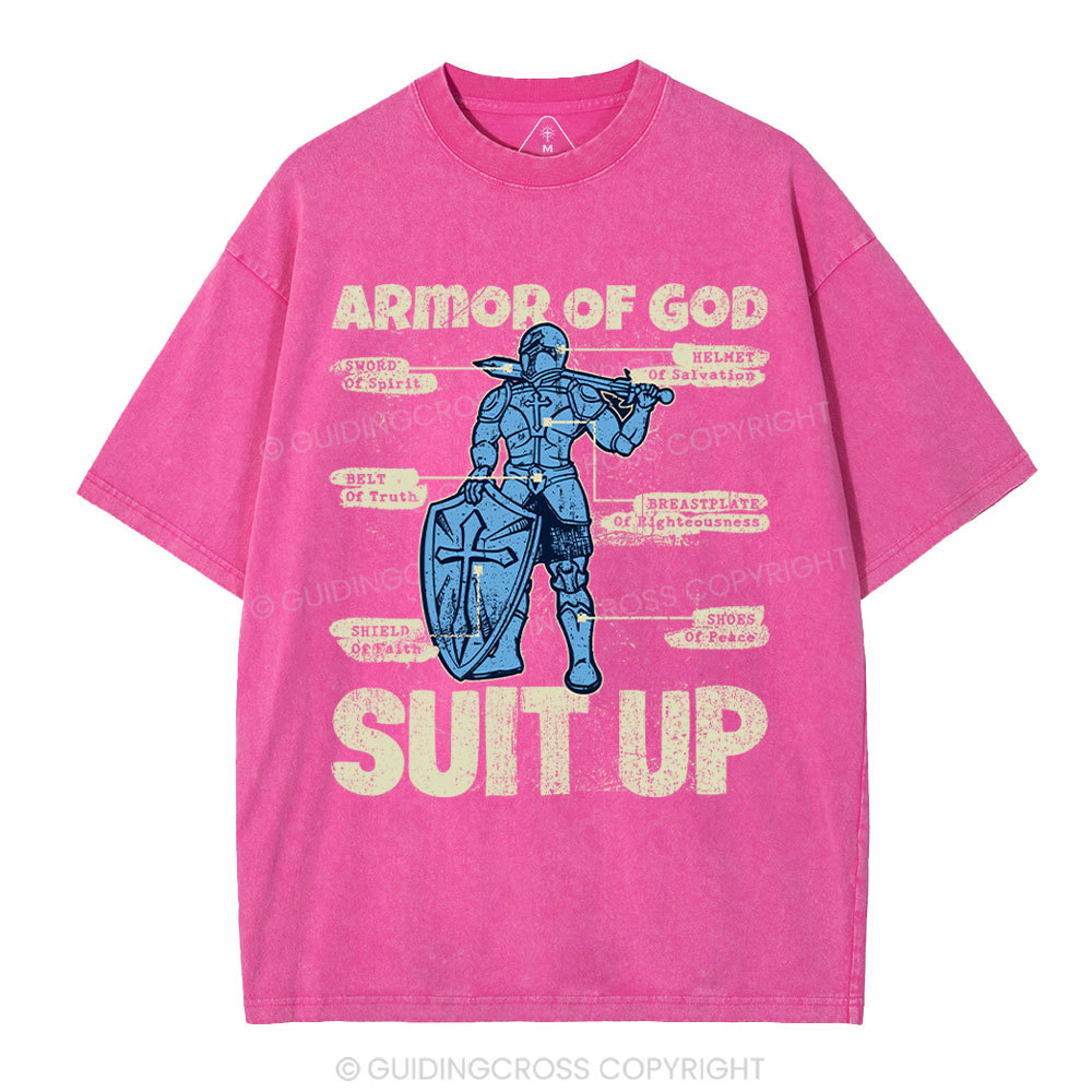 Armor Of God Christian Washed T-Shirt