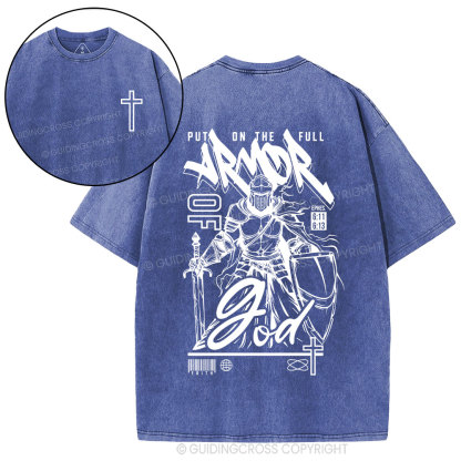 Armor Of God Christian Washed T-Shirt