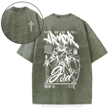Armor Of God Christian Washed T-Shirt