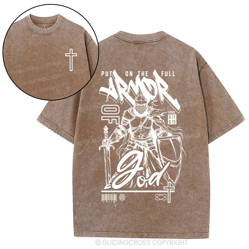 Armor Of God Christian Washed T-Shirt