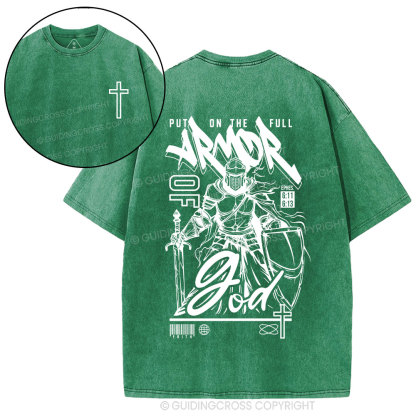 Armor Of God Christian Washed T-Shirt