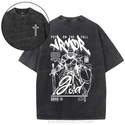 Armor Of God Christian Washed T-Shirt