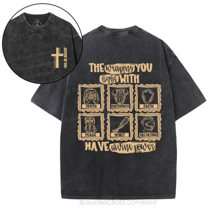 Armor Of God Christian Washed T-Shirt