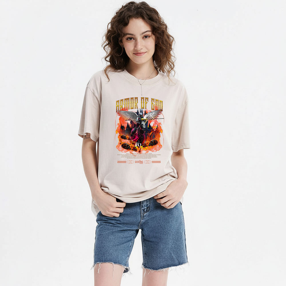 Armor Of God Christian Washed T-Shirt