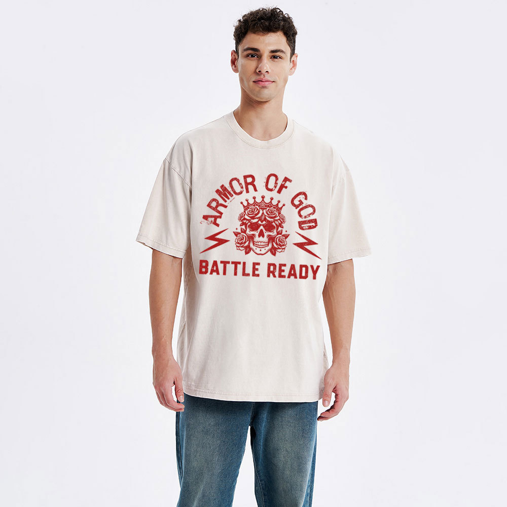 Armor Of God Christian Washed T-Shirt