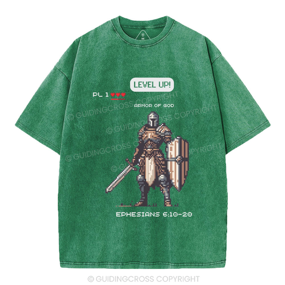 Armor Of God Christian Washed T-Shirt