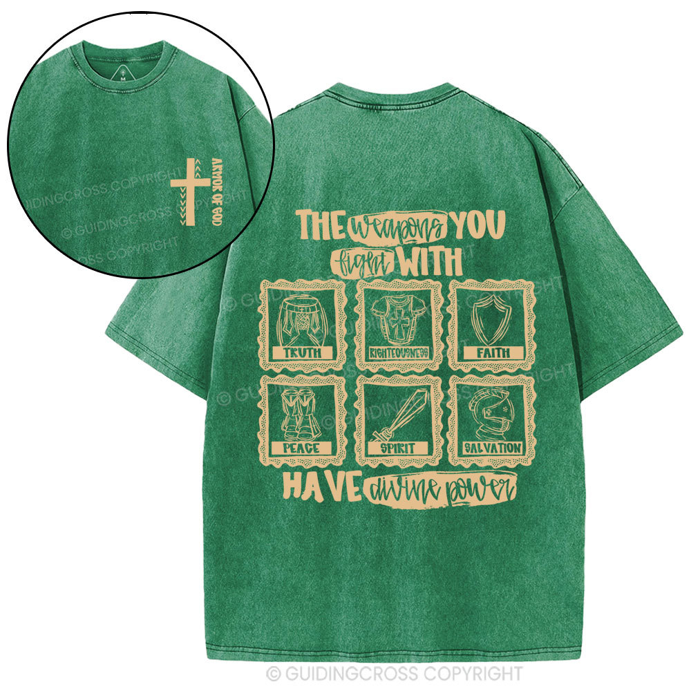 Armor Of God Christian Washed T-Shirt
