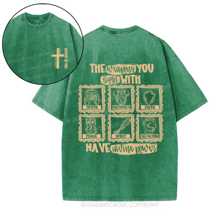 Armor Of God Christian Washed T-Shirt