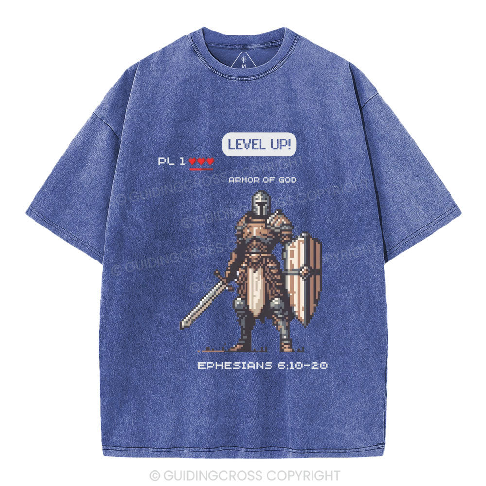Armor Of God Christian Washed T-Shirt