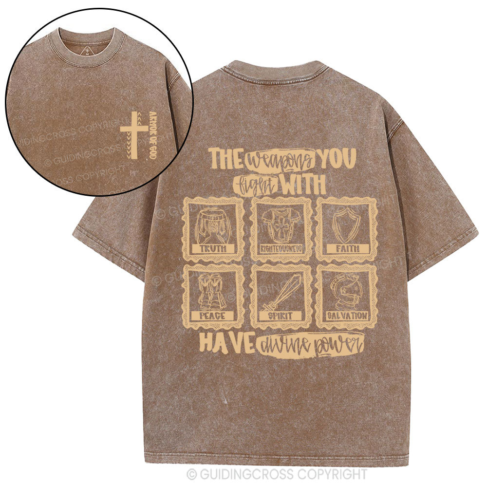 Armor Of God Christian Washed T-Shirt