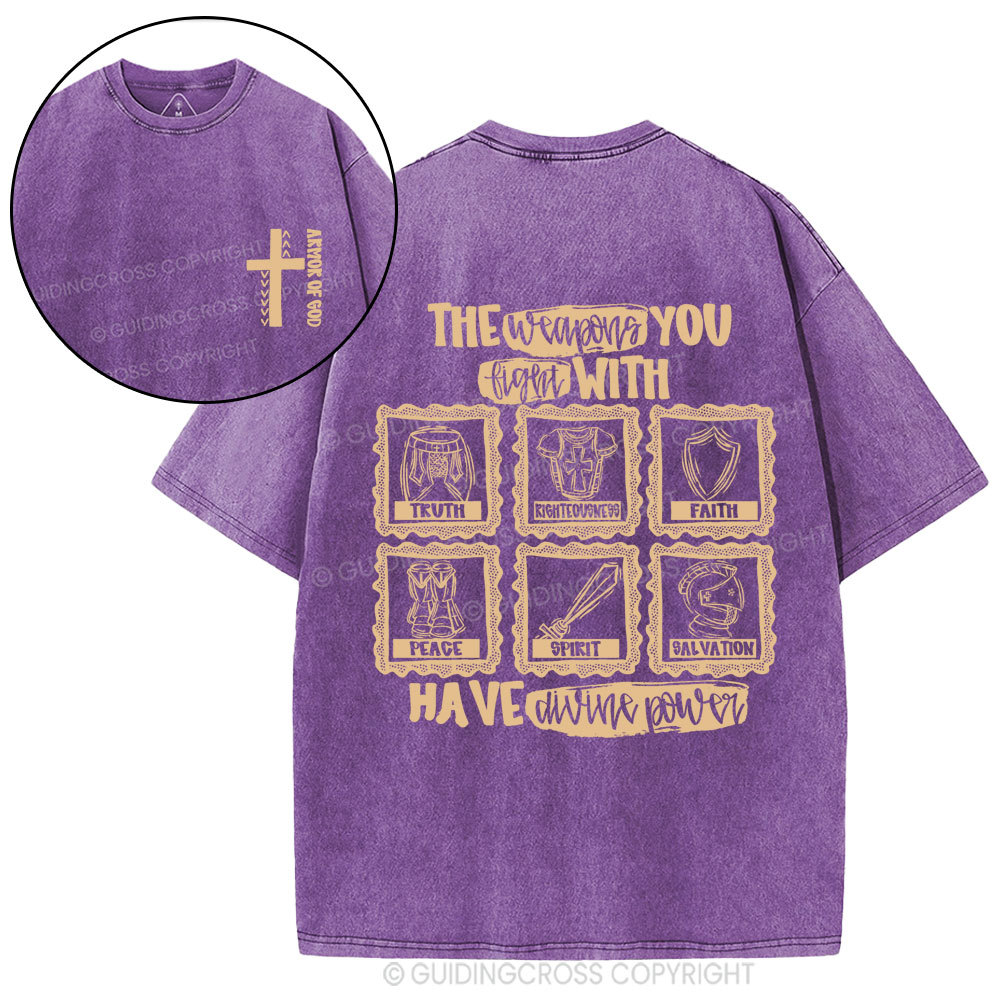 Armor Of God Christian Washed T-Shirt