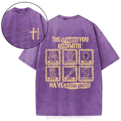 Armor Of God Christian Washed T-Shirt