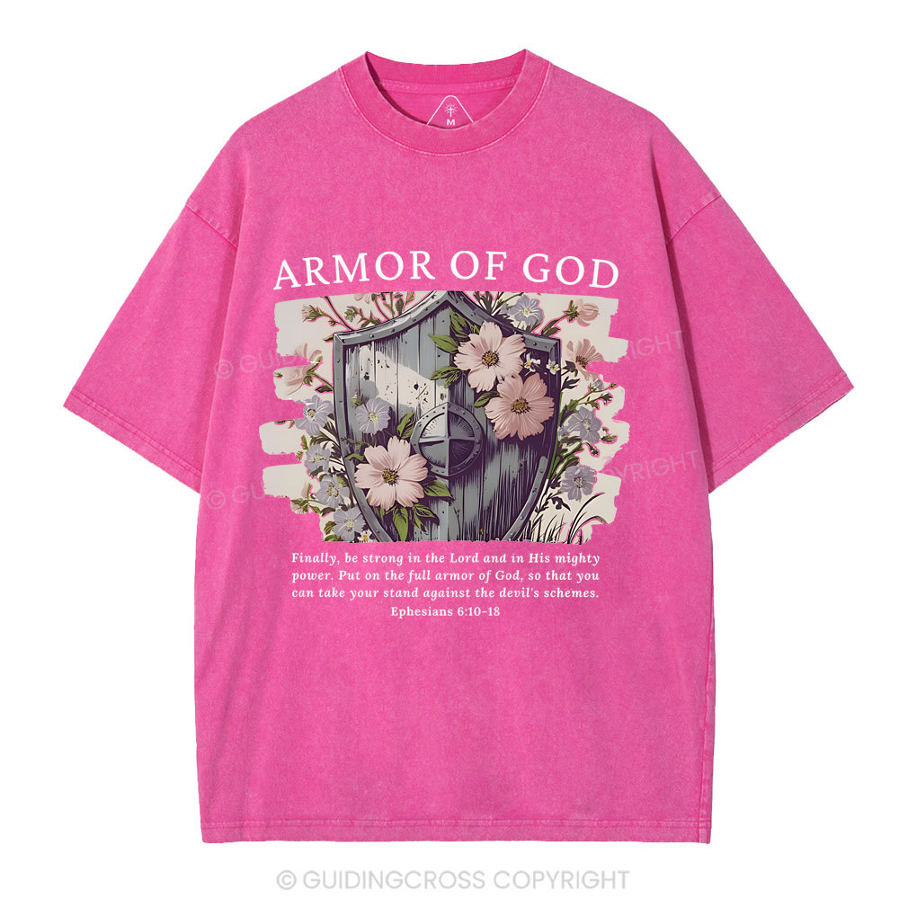 Armor Of God Christian Washed T-Shirt
