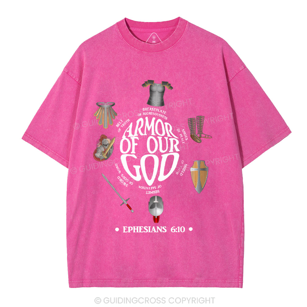 Armor Of God Christian Washed T-Shirt