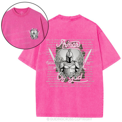Armor Of God Christian Washed T-Shirt