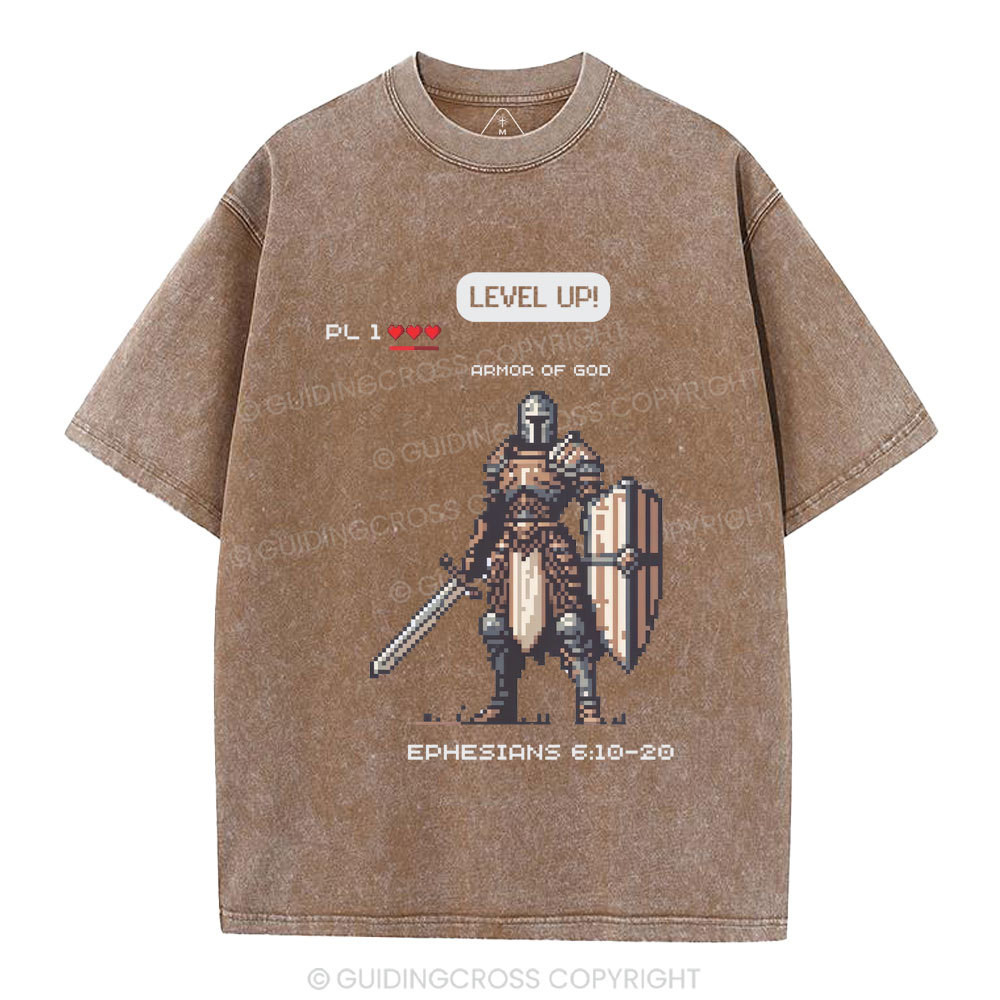 Armor Of God Christian Washed T-Shirt