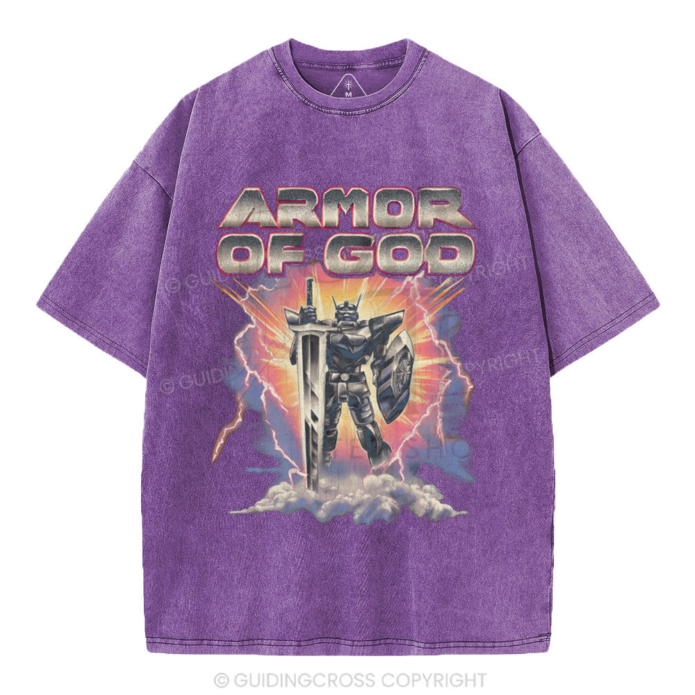 Armor Of God Christian Washed T-Shirt