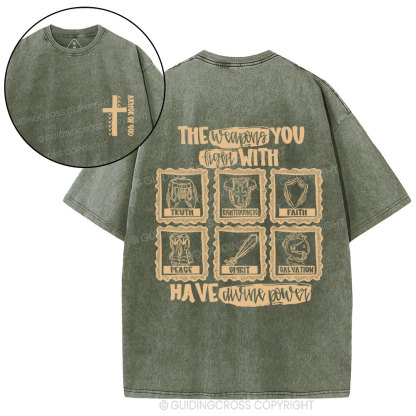 Armor Of God Christian Washed T-Shirt