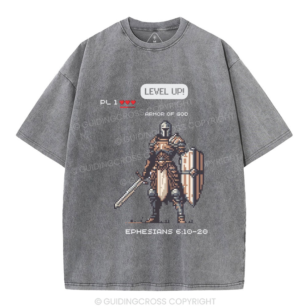 Armor Of God Christian Washed T-Shirt