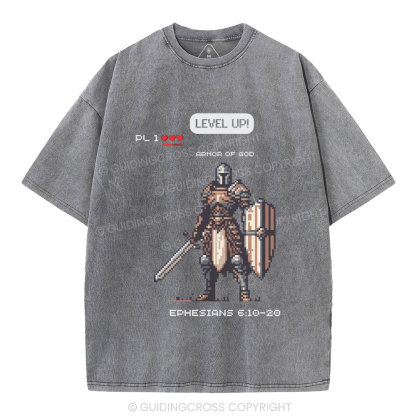 Armor Of God Christian Washed T-Shirt