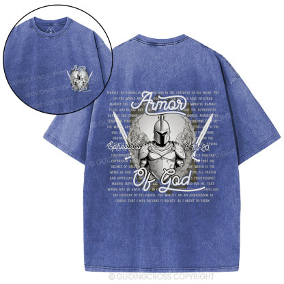 Armor Of God Christian Washed T-Shirt