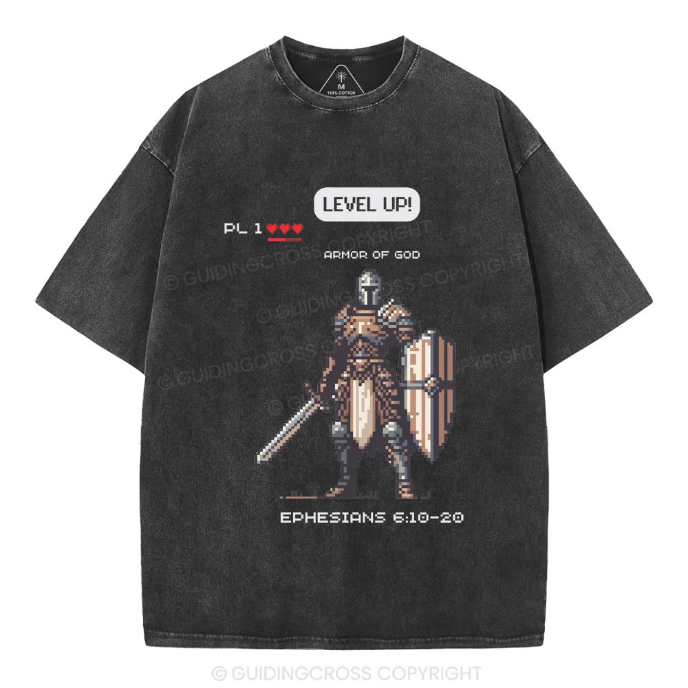 Armor Of God Christian Washed T-Shirt