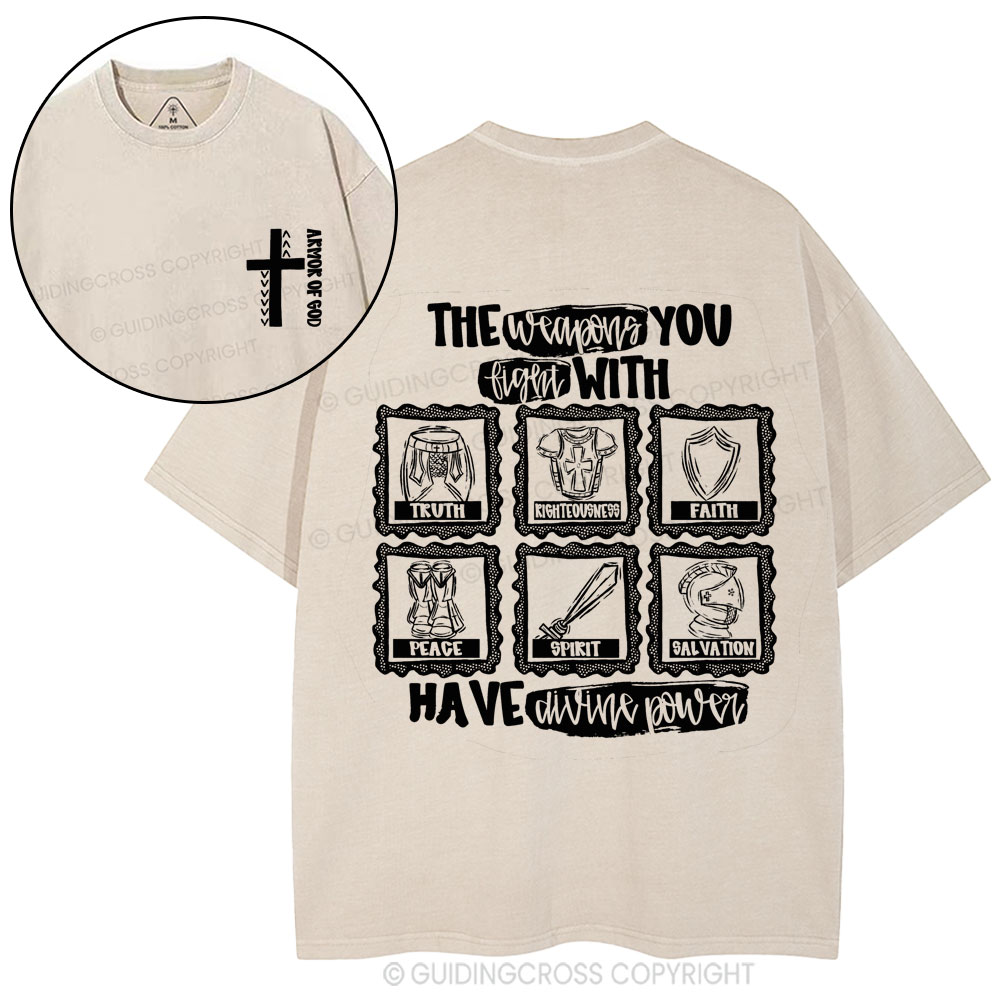 Armor Of God Christian Washed T-Shirt
