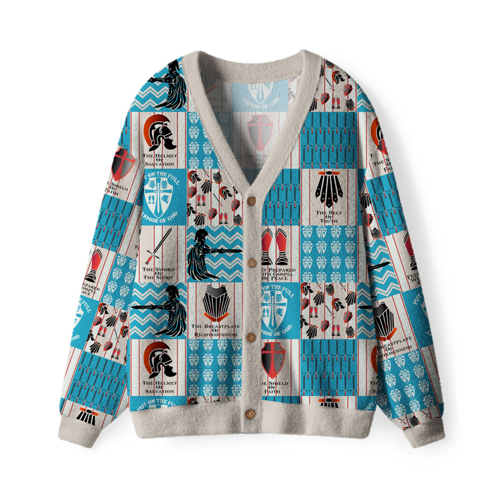 Armor Of God Furry Christian Lightweight Cardigan