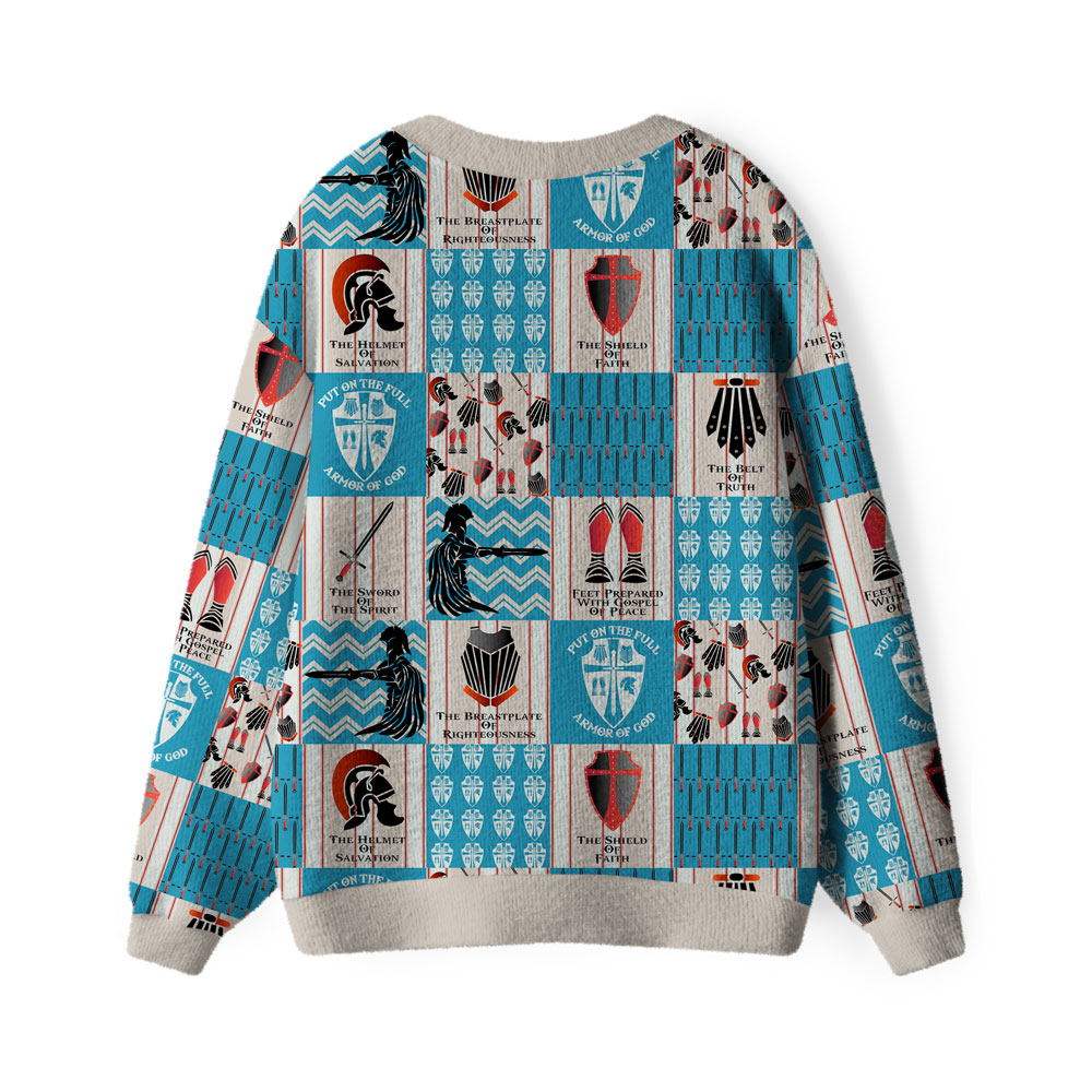 Armor Of God Furry Christian Lightweight Cardigan