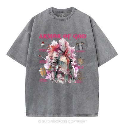 Armor Of God Warrior Christian Washed T-Shirt