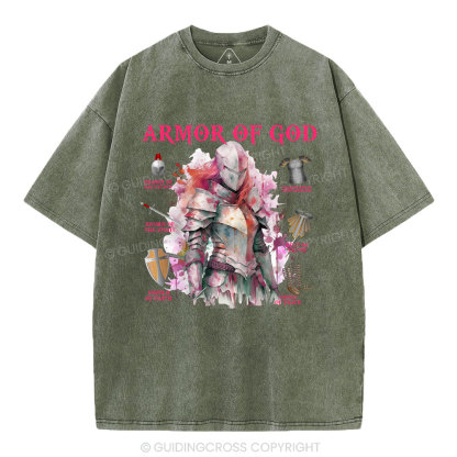 Armor Of God Warrior Christian Washed T-Shirt